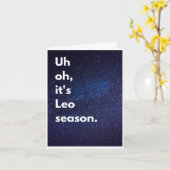 Carte d'anniversaire de la saison Leo (Fleur jaune)