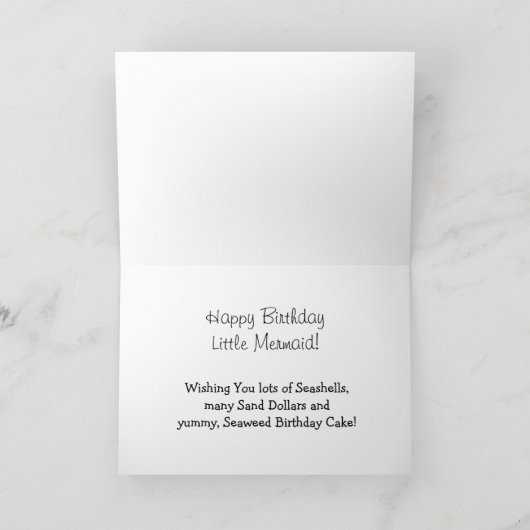 Carte d'anniversaire de la sirène (Intérieur)