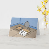 Carte d'anniversaire de la souris amusante (Fleur jaune)