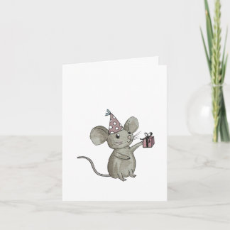 carte d'anniversaire de la souris lil