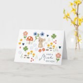 Carte d'anniversaire de la Souris pour les enfants (Fleur jaune)