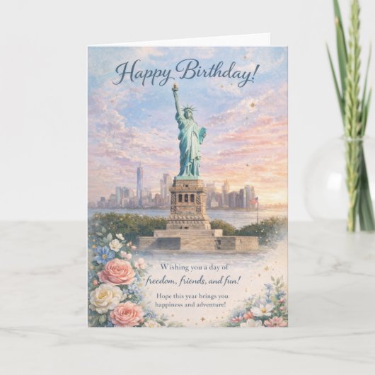 Carte d'anniversaire de la Statue de la Liberté (Devant)