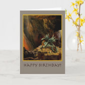 Carte d'anniversaire de la tanière du dragon (Fleur jaune)