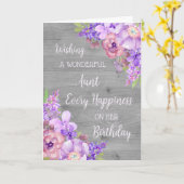 Carte d'anniversaire de la Tante des fleurs d'aqua (Fleur jaune)