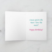 Carte d'anniversaire de la tante Florale (Intérieur)