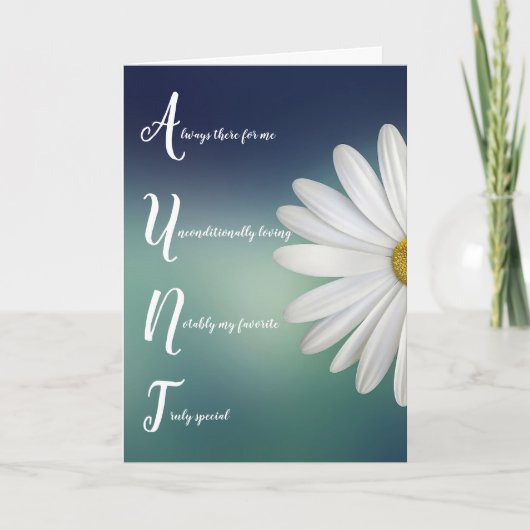 Carte d'anniversaire de la tante Tante Florale (Devant)