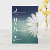 Carte d'anniversaire de la tante Tante Florale (Fleur jaune)