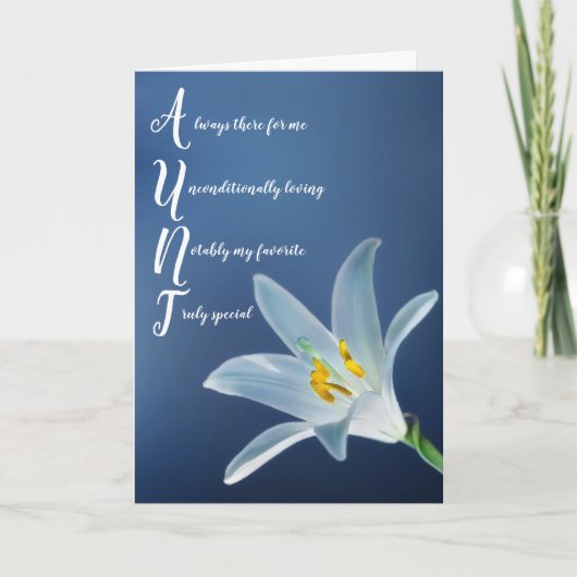 Carte d'anniversaire de la tante Tante Florale (Devant)