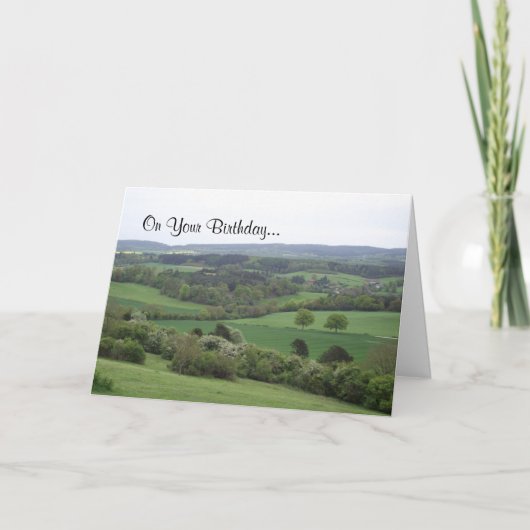 Carte d'anniversaire de la Terre verte et agréable (Devant)