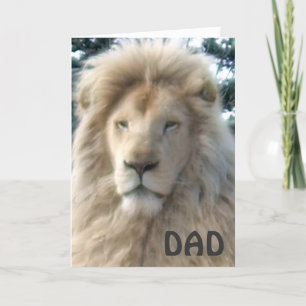Carte d'anniversaire de la tête de lion "DAD"