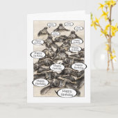 Carte d'anniversaire de la tortue de mer (Fleur jaune)