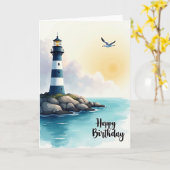 Carte d'anniversaire de la Tour Côtière (Fleur jaune)