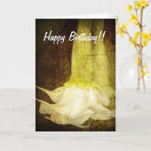 Carte d'anniversaire de la trompette d'ange (Fleur jaune)
