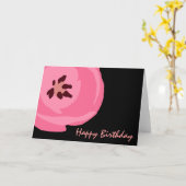 Carte d'anniversaire de la tulipe rose chaud (Fleur jaune)