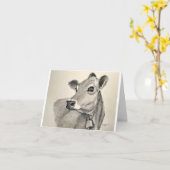 Carte d'anniversaire de la vache (Fleur jaune)