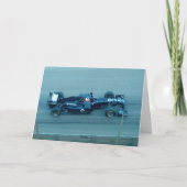 Carte d'anniversaire de la voiture Blue Racing (Dos)