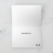 Carte d'anniversaire de la voiture de course bleu (Intérieur)