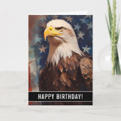 Carte d'anniversaire de l'aigle patriotique (Devant)
