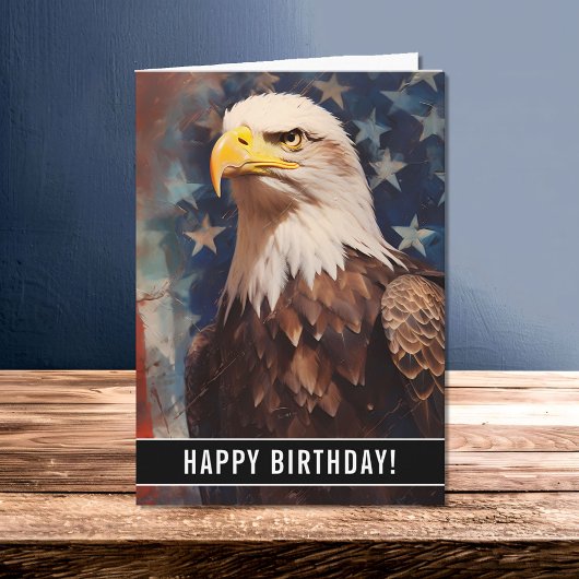 Carte d'anniversaire de l'aigle patriotique