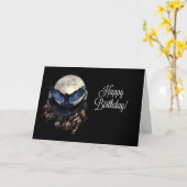 Carte d'anniversaire de l'amérindien Dream Catcher (Fleur jaune)