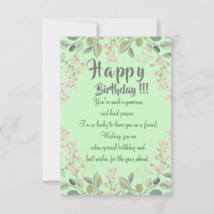 Carte d'anniversaire de l'ami