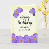 Carte d'anniversaire de l'ami (Fleur jaune)