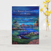 Carte d'anniversaire de l'ami (Fleur jaune)