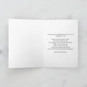 Carte d'anniversaire de l'ami avec Grand Héron Ble (Intérieur)