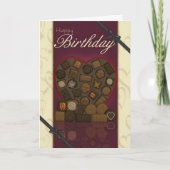 Carte d'anniversaire de l'ami - Chocolats (Devant)