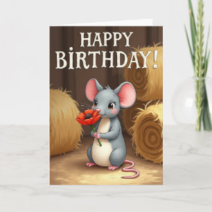 Carte d'anniversaire de l'ami gris
