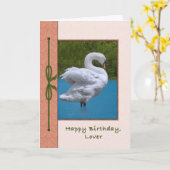 Carte d'anniversaire de l'amoureux avec Oiseau de  (Fleur jaune)