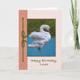 Carte d'anniversaire de l'amoureux avec Oiseau de 