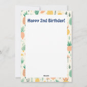 Carte d'anniversaire de l'ananas tropical (Dos)