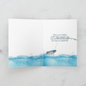 Carte d'anniversaire de l'anguille de pêche et de  (Intérieur)