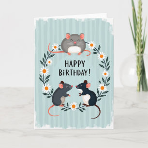 Carte d'anniversaire de l'animal Marguerite