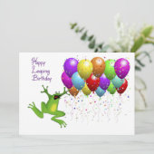 Carte d'anniversaire de l'année bissextile (Debout devant)