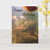 Carte d'anniversaire de l'aquarium (Fleur jaune)