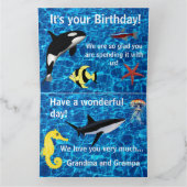 Carte d'anniversaire de l'aquarium de poissons tro (Intérieur)