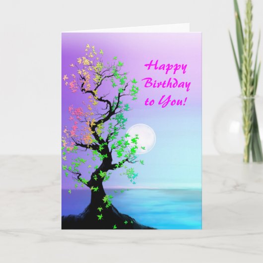 Carte d'anniversaire de l'arbre de vie (Devant)