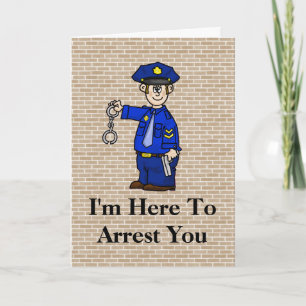 Carte d'anniversaire de l'arrestation d'un policie
