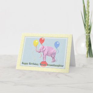 Carte d'anniversaire de l'arrière-petite-fille,