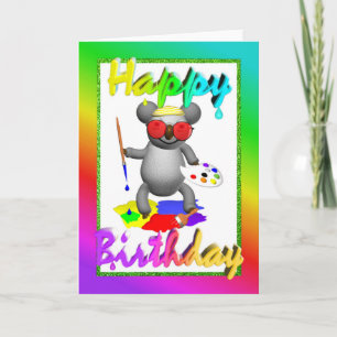 Carte d'anniversaire de l'artiste Koala