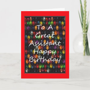 Carte d'anniversaire de l'assistant de l'enseignan
