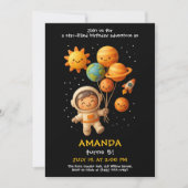Carte d'anniversaire de l'astronaute de l'espace m (Devant)