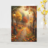 Carte d'anniversaire de l'automne (Fleur jaune)