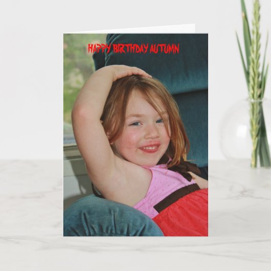 Carte d'anniversaire de l'automne (Devant)