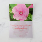 Carte d'anniversaire de Lavatera rose (Intérieur)