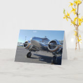 Carte d'anniversaire de l'avion (Fleur jaune)