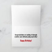 Carte d'anniversaire de l'écureuil drôle (Intérieur)