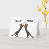 Carte d'anniversaire de l'écureuil drôle (Fleur jaune)